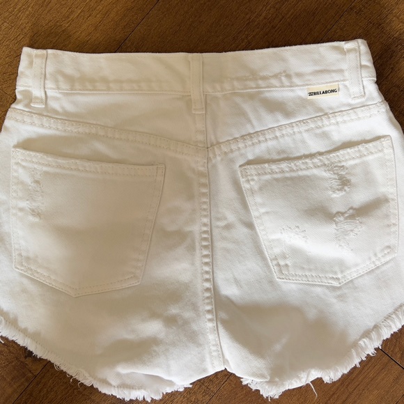 Ripped White Jean Shorts - Picture 2 of 3